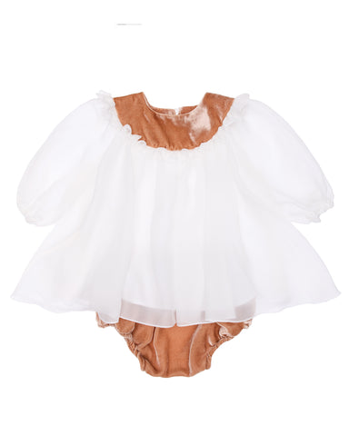 EMILE ET IDA FW25 BEBE FLOWER POCKET CORDUROY PANTS