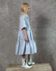 UNLABEL SS26 Bea Dress in Blue Milk Stripes