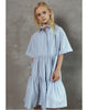 UNLABEL SS26 Bea Dress in Blue Milk Stripes