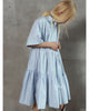 UNLABEL SS26 Bea Dress in Blue Milk Stripes