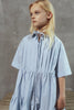 UNLABEL SS26 Bea Dress in Blue Milk Stripes