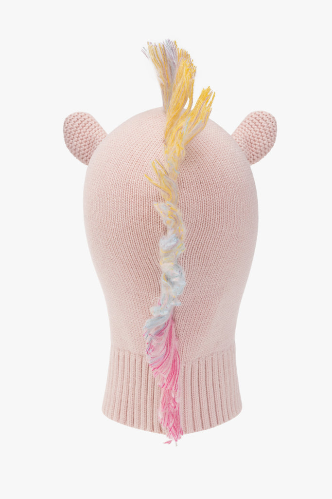 STELLA MCCARTNEY KIDS Knit Unicorn Balaclava Hat with Fringes