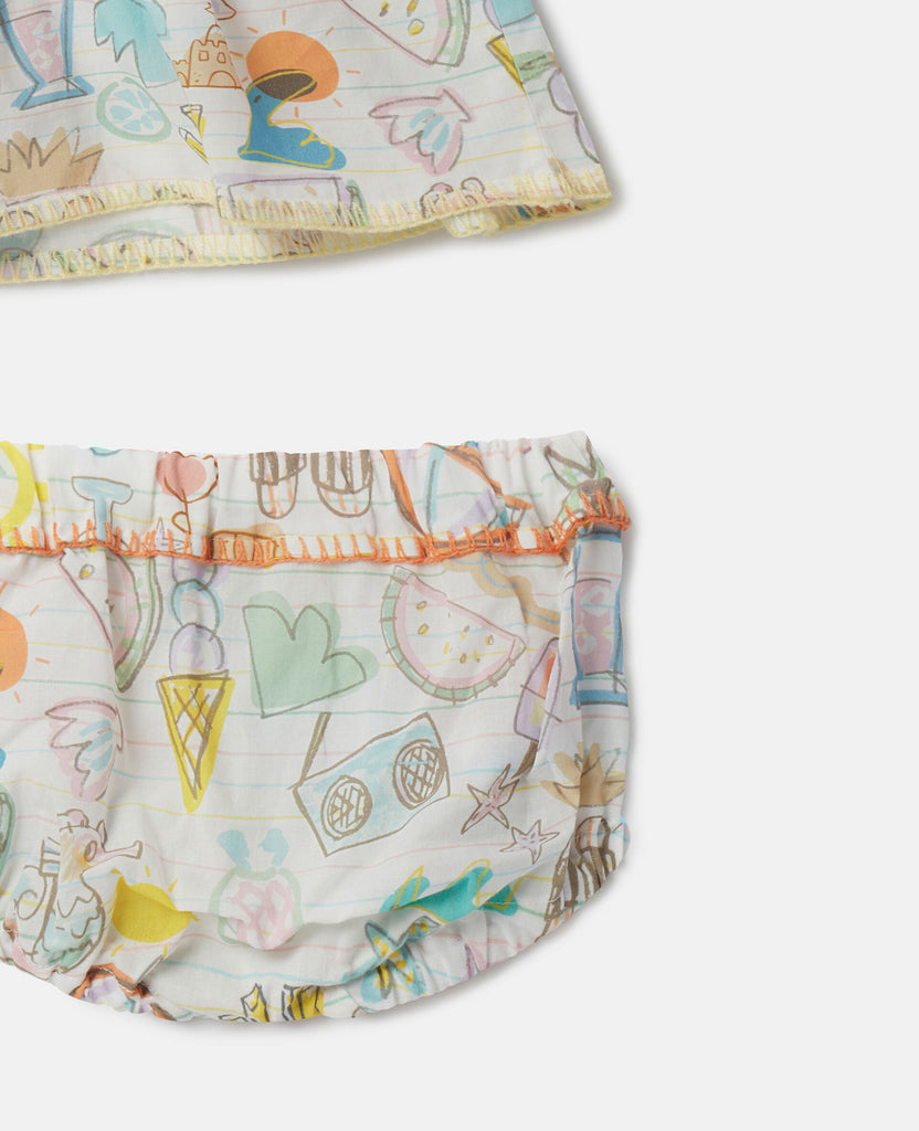 Stella McCartney Kids elasticated-waistband shorts - White