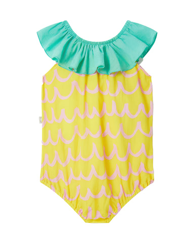 STELLA MCCARTNEY KIDS Organic Cotton Pineapple Cardigan with Contrast Stitching