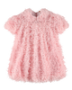 CAROLINE BOSMANS Eyelash Peter Pan Collar Pink Dress
