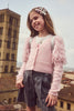 MONNALISA FALL 2026 Fringe Pink Cardigan