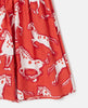 STELLA MCCARTNEY SS26 Horse Print Popeline Dress