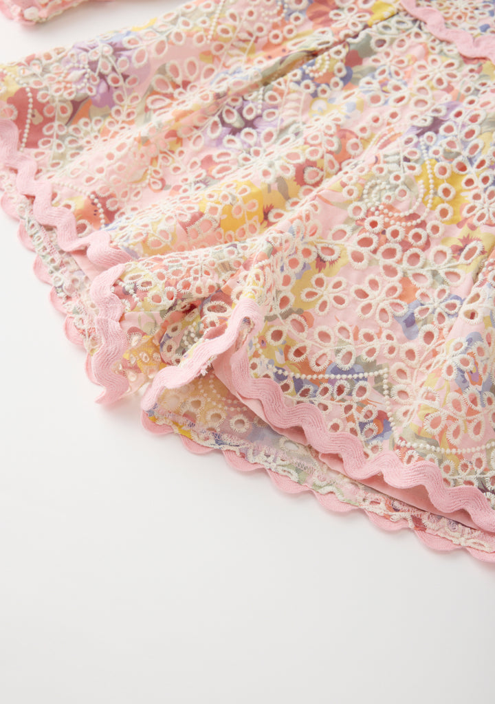 MARLO KIDS Alanna Embroidered Romper