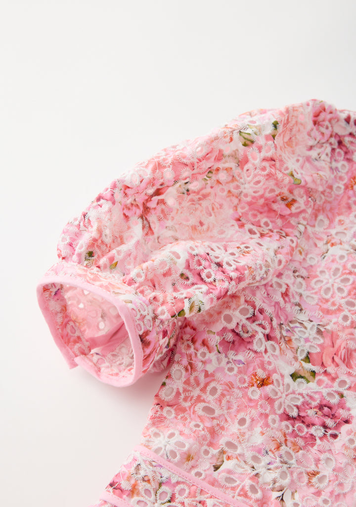 MARLO KIDS Julietta Cotton Embroidered Mini Dress