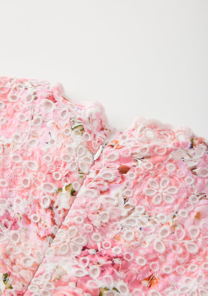 MARLO KIDS Julietta Cotton Embroidered Mini Dress