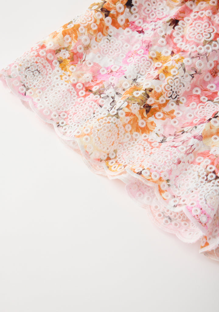 MARLO KIDS Alessia Cotton Embroidered Romper