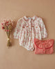 EMILE ET IDA FW26 BEBE FLORAL PUFFEL ROMPER