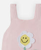 STELLA MCCARTNEY BABY GIRL KNIT BODYSUIT PUFFEL  WITH FLOWER CROCHET PATCH