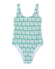 COMPANIA FANTASTICA SS26 One-piece Olive Flower Swimsuit