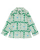 COMPANIA FANTASTICA SS26 Olive Flower Print Long Sleeve Shirt Top