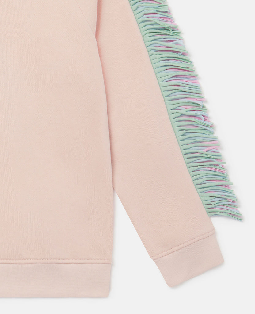 STELLA MCCARTNEY KIDS Girl Sweatshirt with Tie Dye Star and Fringes