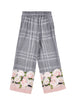 MONNALISA FALL 2026 Viscose Twill Pants with Rose Design