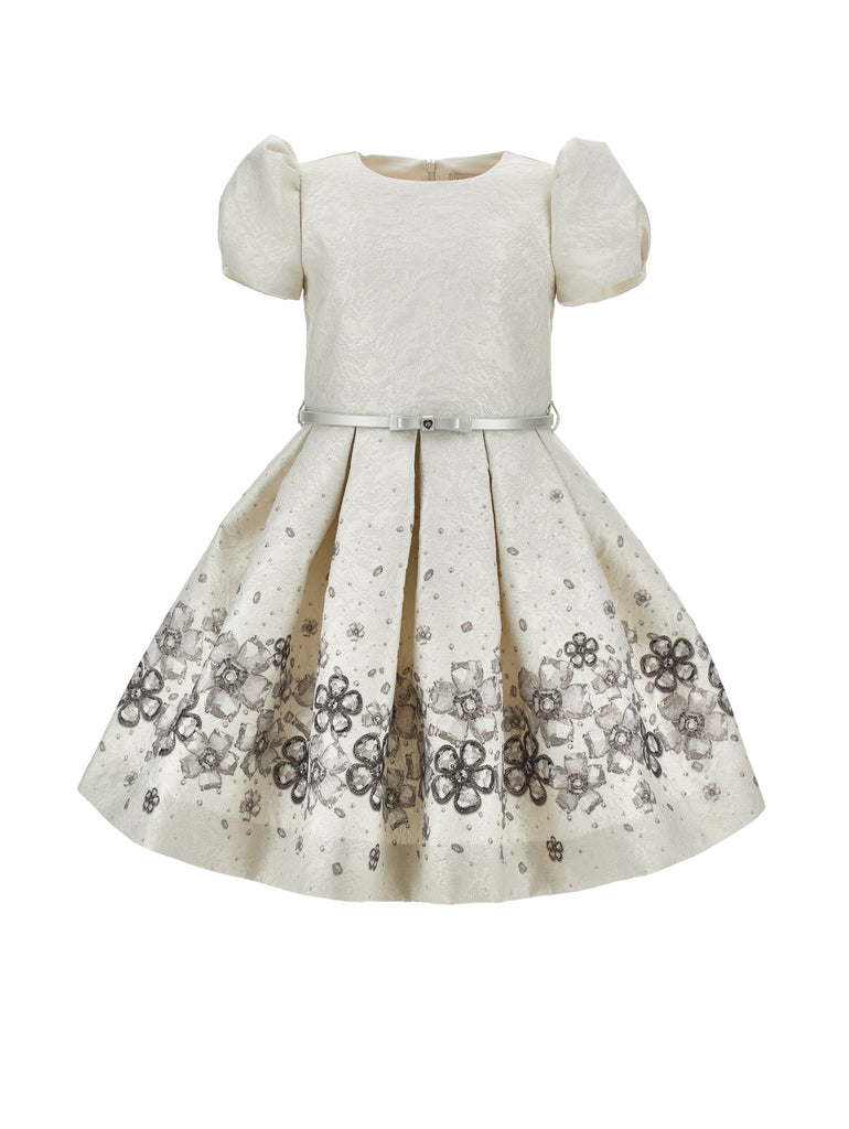 MONNALISA FALL 2026 Monnalisa Brocade Jewel Dress