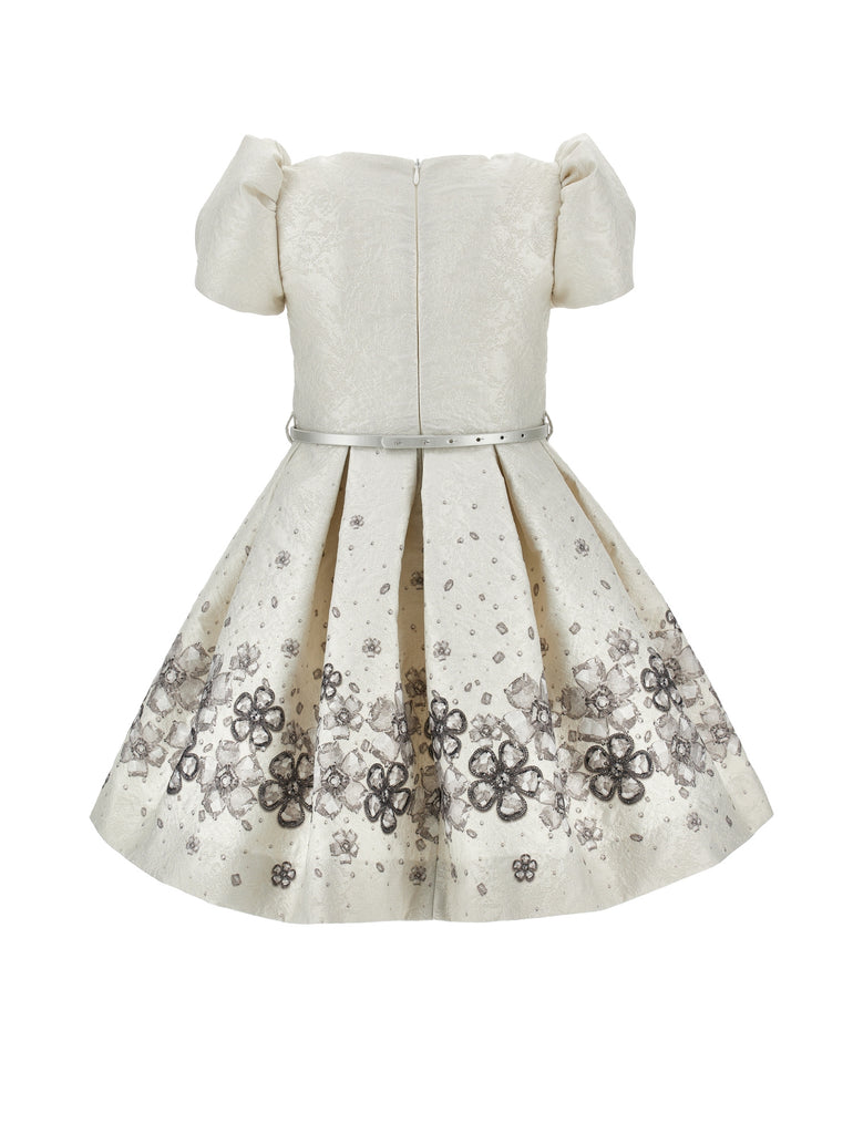MONNALISA FALL 2026 Monnalisa Brocade Jewel Dress