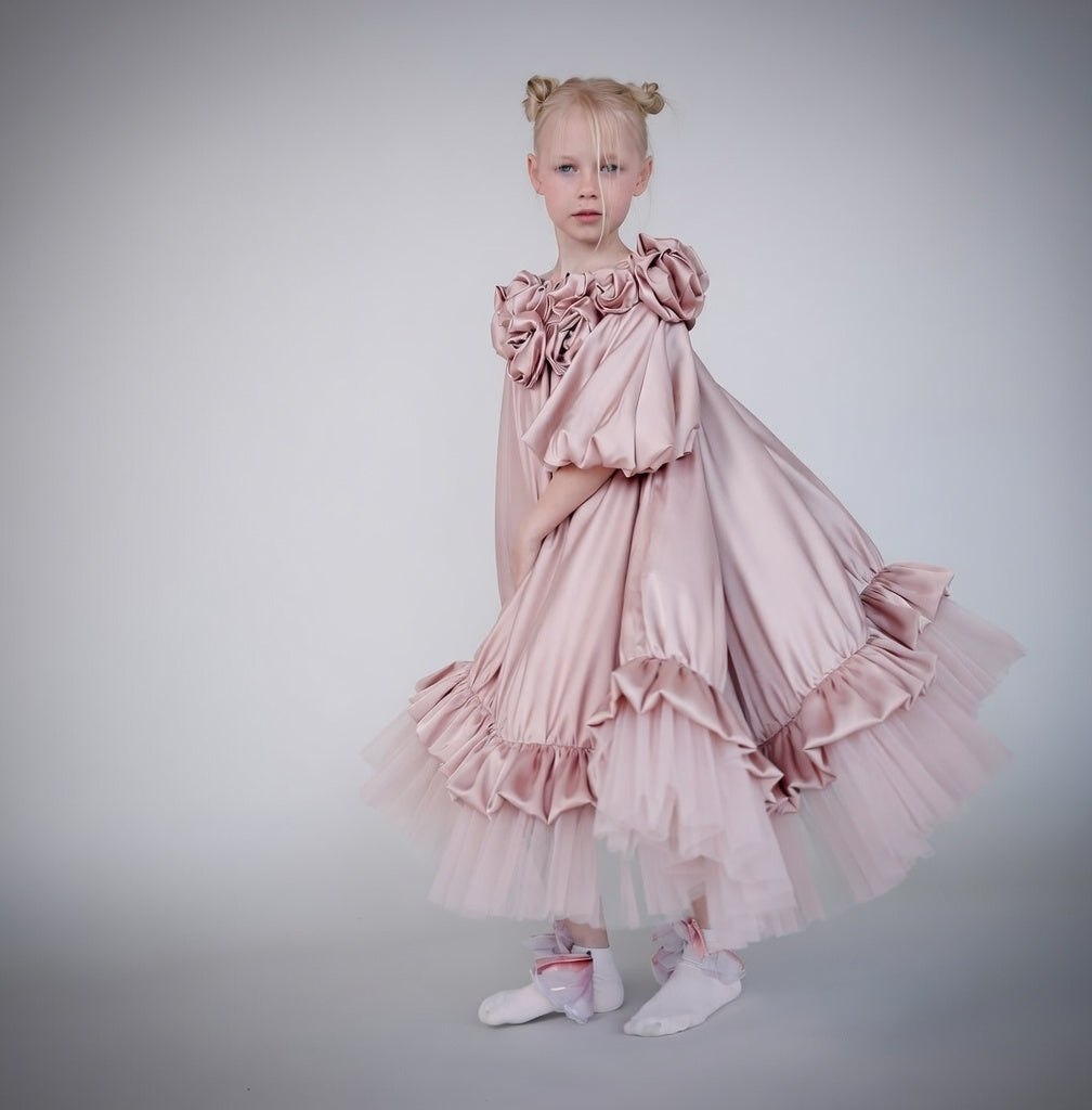 NIKOLIA "OH SHE IS A STAR" Audrey Maxi Dress in Light Dusty Pink