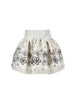 MONNALISA FALL 2026 Flower Skirt with Jeweled Frill