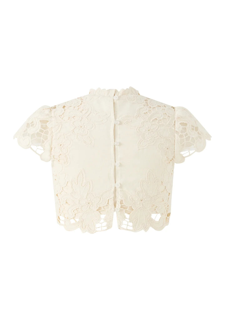 MARLO KIDS Kaitlyn Embroidered Top