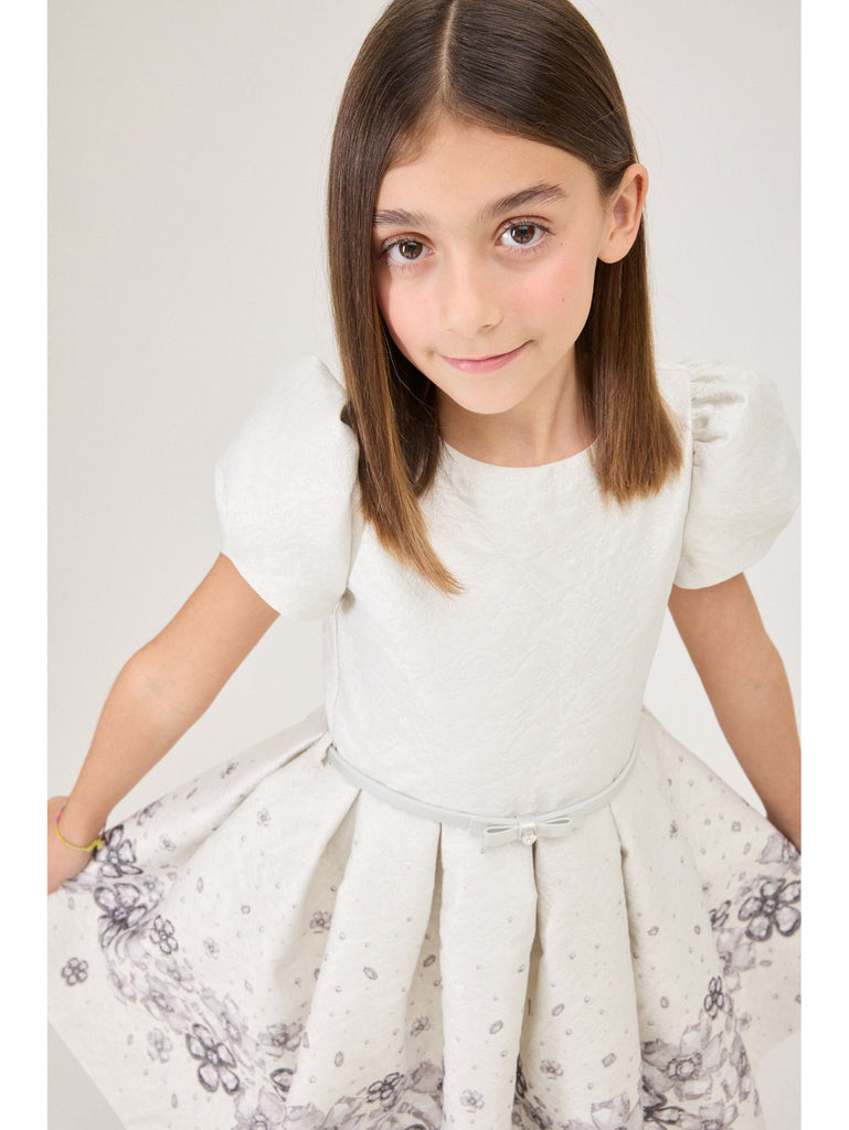 MONNALISA FALL 2026 Monnalisa Brocade Jewel Dress