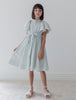 STEPH THE LABEL SS2026 Chambray Flutter Sleeve Shirt Dress