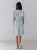 STEPH THE LABEL SS2026 Chambray Flutter Sleeve Shirt Dress