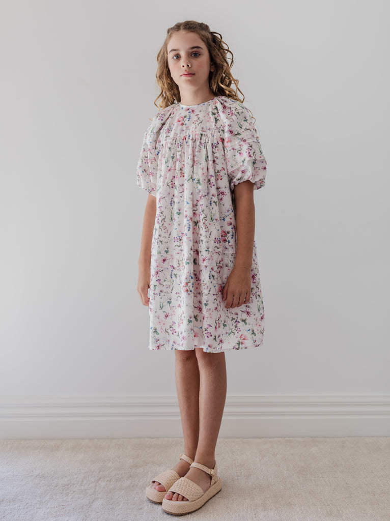 STEPH THE LABEL SS2026 Whispy Floral Print Voile Dress