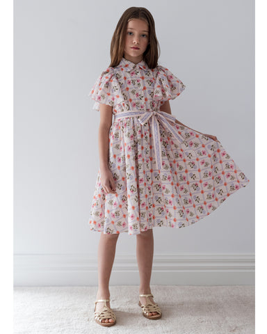 pink grid dress ESTHER DRESS