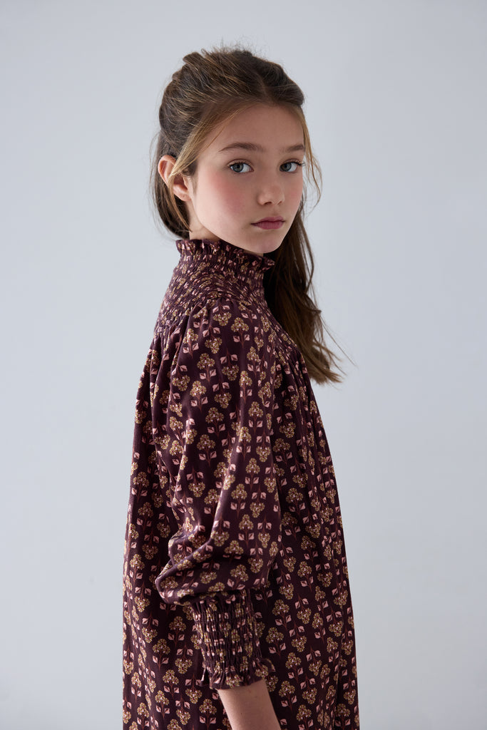 STEPH THE LABEL FALL 2026 Speckle Printed Cord Dress