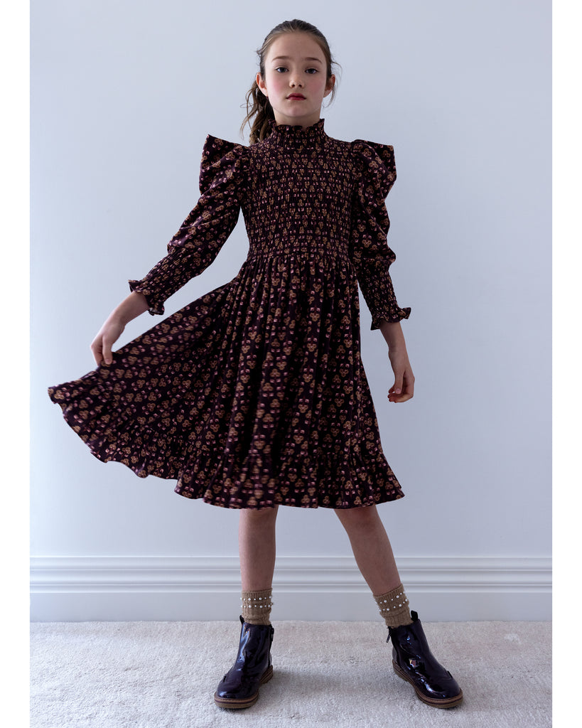 STEPH THE LABEL FALL 2026 Wallpaper Printed Cord Shirred Bodice Dress