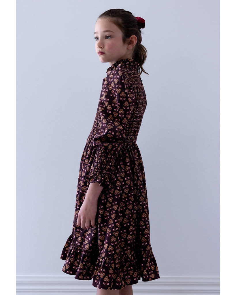 STEPH THE LABEL FALL 2026 Wallpaper Printed Cord Shirred Bodice Dress