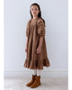 STEPH THE LABEL FALL 2026 Caramel Cord Pleat Dress