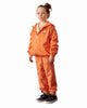 WEEKEND HOUSE KIDS FW23 Dog Orange Zippered Hoodie Sweatshirt with Pockets