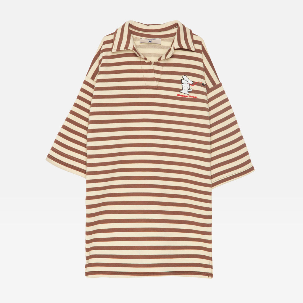 WEEKEND HOUSE KIDS FW23 Dog Stripe Polo Dress