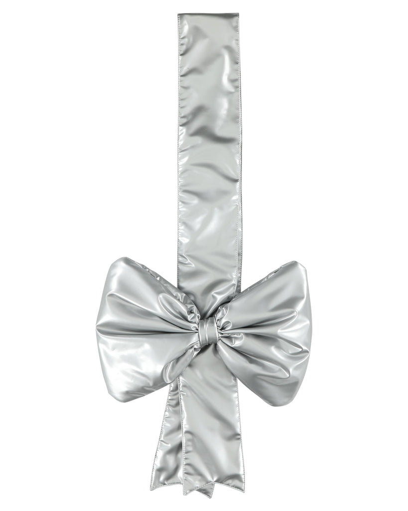 CAROLINE BOSMANS "Miss(ed) Universe" Glossy Bow Bag in Silver