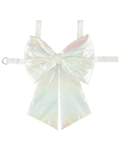 CAROLINE BOSMANS Bow Tafetta Mini Skirt in Gloss White