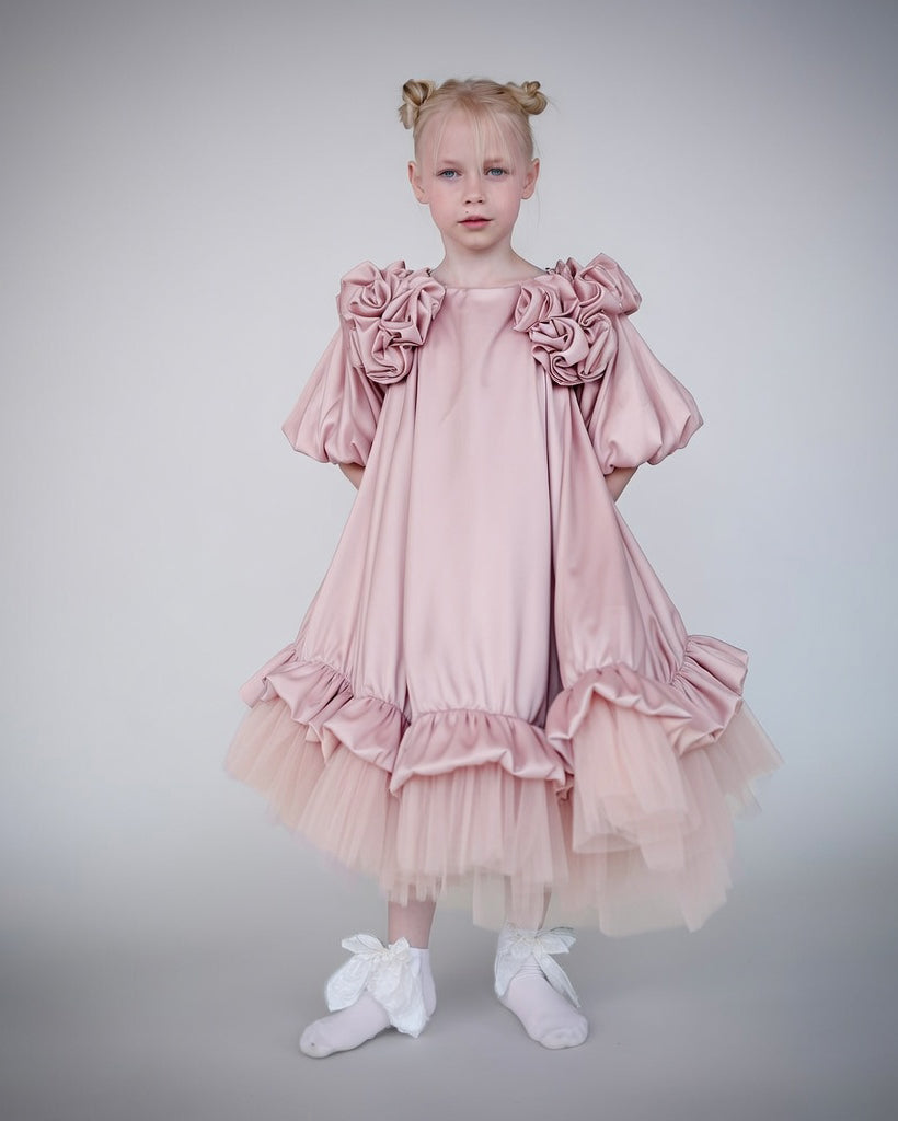 pink audrey dress Audrey Dress Short Sleeve (Light Pink/Khaki) L