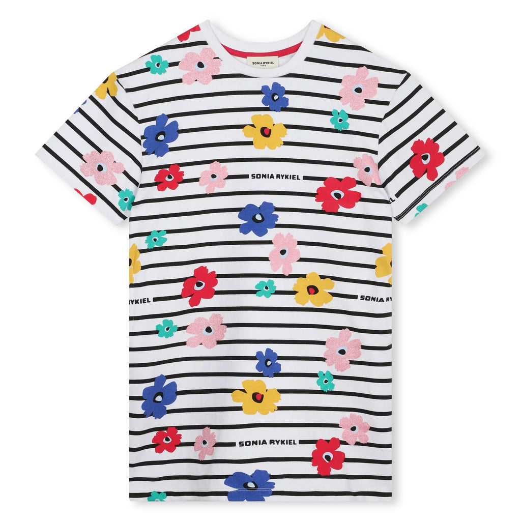 SONIA RYKIEL Flower Print T-shirt Dress