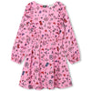 SONIA RYKIEL ENFANT FW23 Paris Pattern Pink Long Sleeve Dress