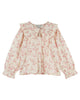 EMILE ET IDA FW26 ECRU FLORAL LARGE COLLAR BLOUSE TOP