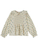 EMILE ET IDA FW26 ECRU SMOCKED BLOUSE TOP