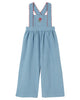 EMILE ET IDA FW26 EMBROIDERED DENIM OVERALLS