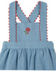 EMILE ET IDA FW26 EMBROIDERED DENIM OVERALLS