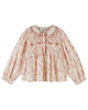 EMILE ET IDA FW26 ECRU FLORAL SMOCKED BLOUSE TOP