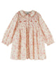 EMILE ET IDA FW26 ECRU AND ROSES SMOCKED DRESS