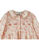EMILE ET IDA FW26 ECRU AND ROSES SMOCKED DRESS