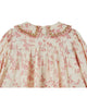 EMILE ET IDA FW26 ECRU AND ROSES SMOCKED DRESS